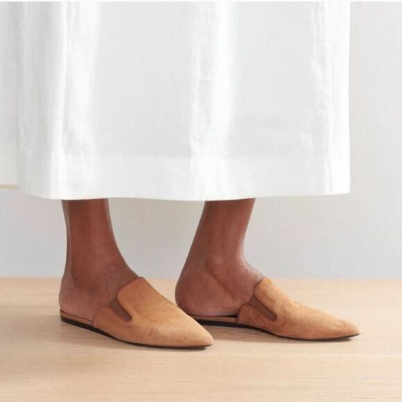NWOB Jenni Kayne Suede Leather Tan Mules Size 40 - Picture 1 of 12